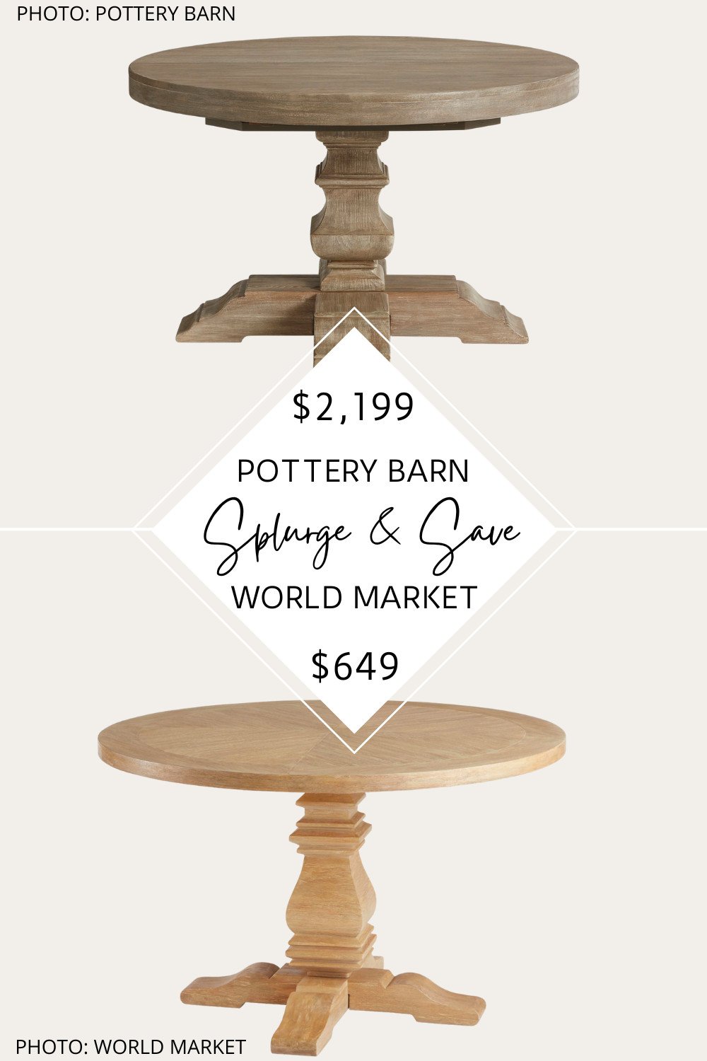Restoration hardware round dining table dupe deals